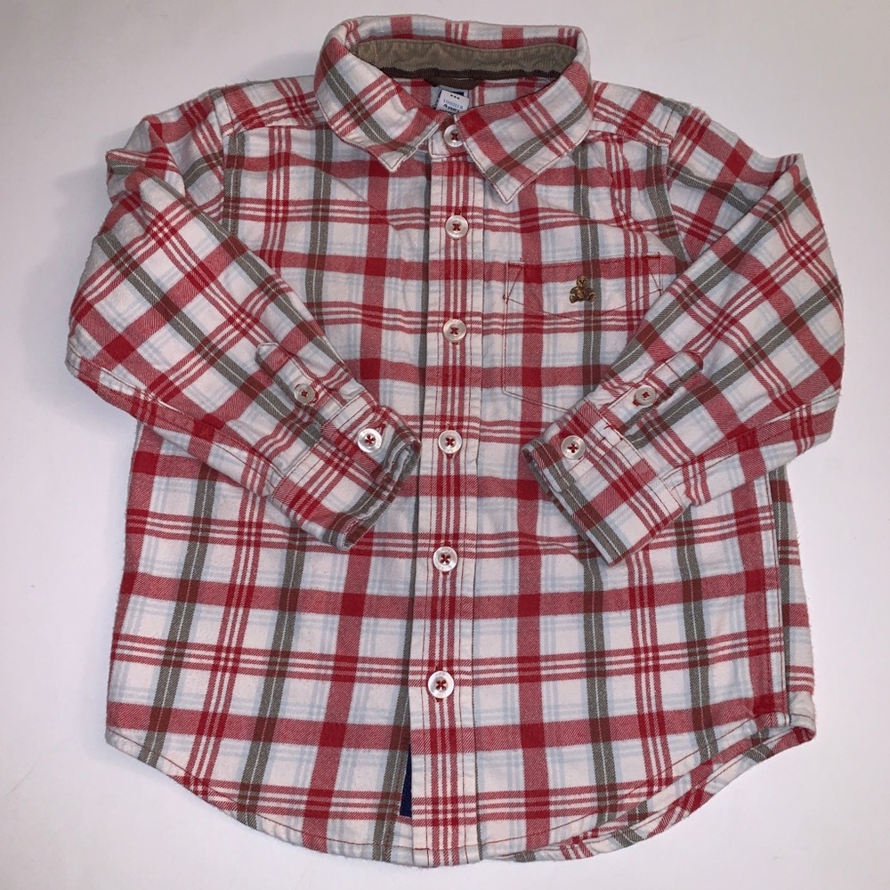 Gap Kids Factory Plaid Flannel Button Down 4years